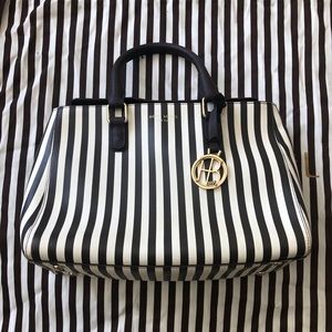 Henri Bendel classic brown striped purse